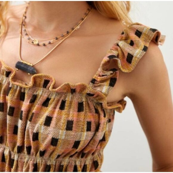 Anthropologie Eva Franco Checked Ruffle Tank - Picture 8 of 15